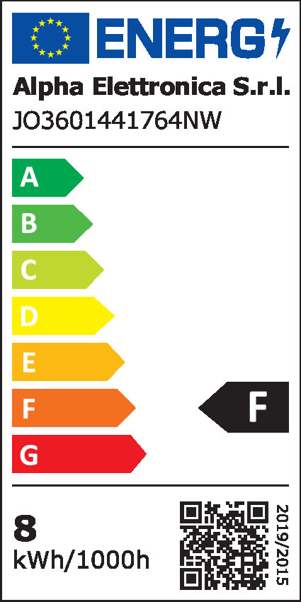 ALPHA ELETTRONICA - Striscia Led 176 Led/m 2835 0,2W - 24Vdc - 14,4W/m - Bianco Naturale JO3601441764NW