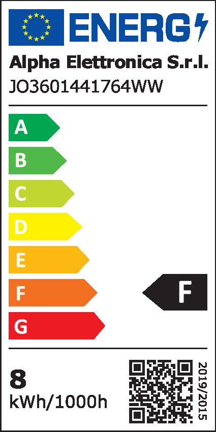 ALPHA ELETTRONICA - Striscia Led 176 Led/m 2835 0,2W - 24Vdc - 14,4W/m - Bianco Caldo - 2700K JO3601441764WW