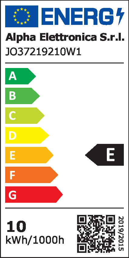 ALPHA ELETTRONICA - Striscia Led 140 Led/m 2835 - 230Vac - 19W/m - Bianco caldo - 10m JO37219210W1