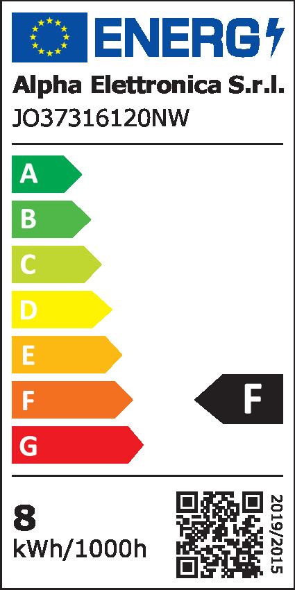 ALPHA ELETTRONICA - Striscia Led COB 222 Led/m - 230Vac - 16W/m Bianco naturale - 20m