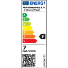 ALPHA ELETTRONICA - Lampadina a Led GU10 - 105° - 6,5W - 230Vac - Bianco caldo - Tutto vetro