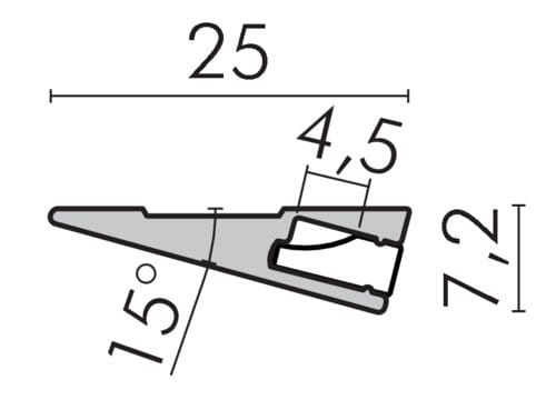 ALPHA ELETTRONICA - Profilo in alluminio anodizzato argento con copertura in silicone opaca piana - 2m - Accessori inclusi JO381/016-12K