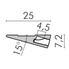 ALPHA ELETTRONICA - Profilo in alluminio anodizzato argento con copertura in silicone opaca piana - 2m - Accessori inclusi JO381/016-12K