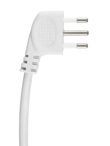 ALPHA ELETTRONICA - Multipresa con 4 prese Universali Italia P40 - Spina 10A a 90° - Con interruttore e protezione sovraccarico - Bianca 23-048ST/04-1