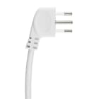 ALPHA ELETTRONICA - Multipresa con 6 prese Universali Italia P40 - Spina 10A a 90° - Con interruttore e protezione sovraccarico - Bianca 23-048ST/06-1