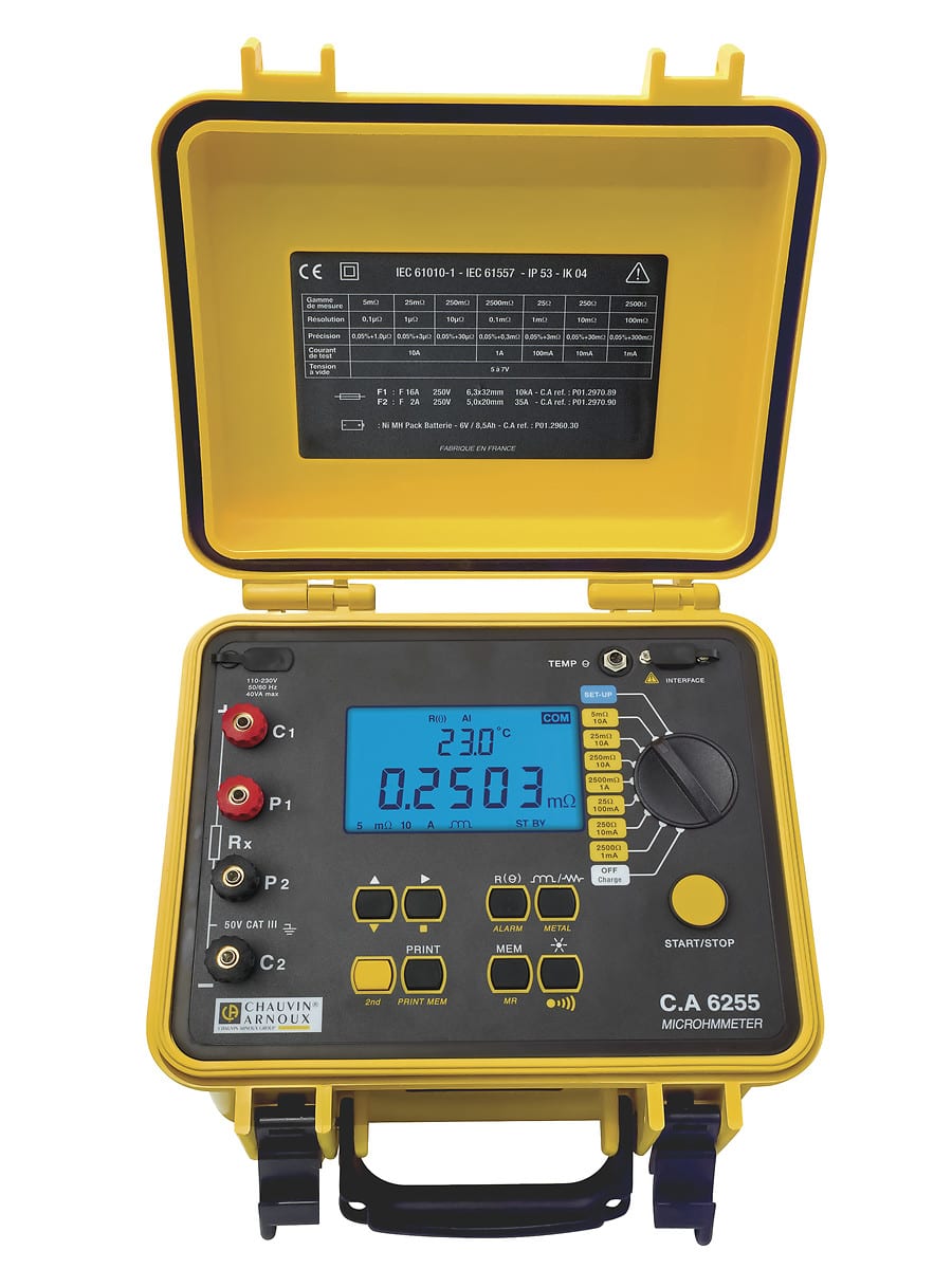 AMRA CHAUVIN ARNOUX - CHAUVIN ARNOUX CA 6255 MICROHMMETRO 10A