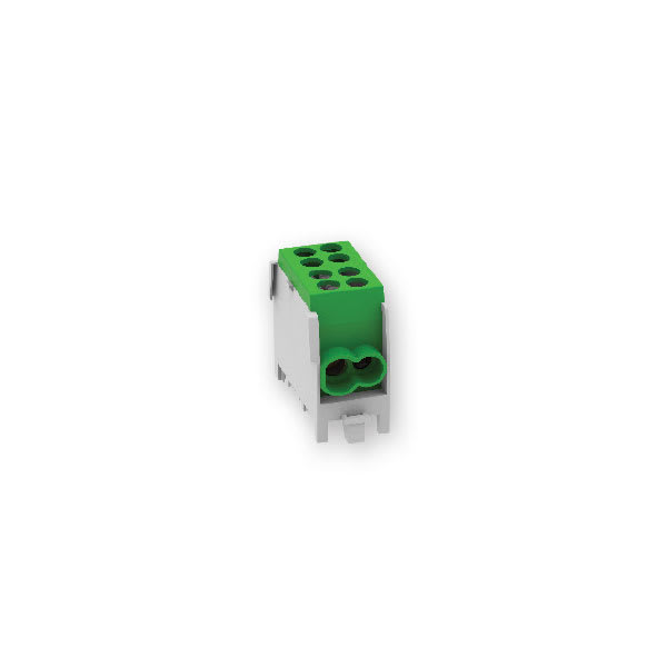 ARNOCANALI - MORSETTO UNIPOLARE 4 FORI VERDE