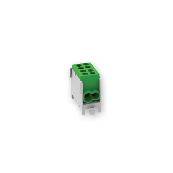 ARNOCANALI - MORSETTO UNIPOLARE 4 FORI VERDE