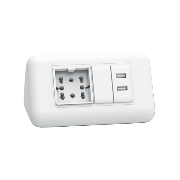 ARNOCANALI - MODULO 1 MULTIPRESA 2USB BIANCO