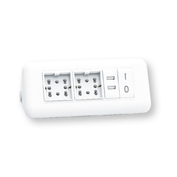 ARNOCANALI - MODULO 2 MULTIPRESA 2USB BIANCO