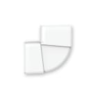 ARNOCANALI - CURVA PIANA SX VAR. KB103 BIANCO STW100LV.3