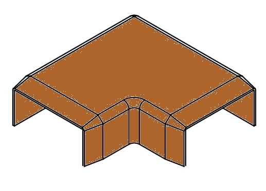 ARNOCANALI - CURVA PIANA 21X10 LEGNO SCURO