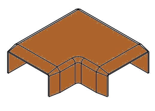 ARNOCANALI - CURVA PIANA 30X18 LEGNO SCURO
