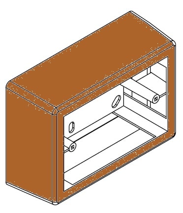 ARNOCANALI - SCATOLA 3 MODULI X LEGNO SCURO