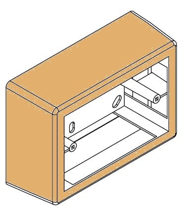 ARNOCANALI - SCATOLA 3 MODULI X LEGNO CHIARO