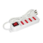 ARTELETA INTERNATIONAL - MULTIPRESA 4 PRESE 10-16A BIANCA RL.3069