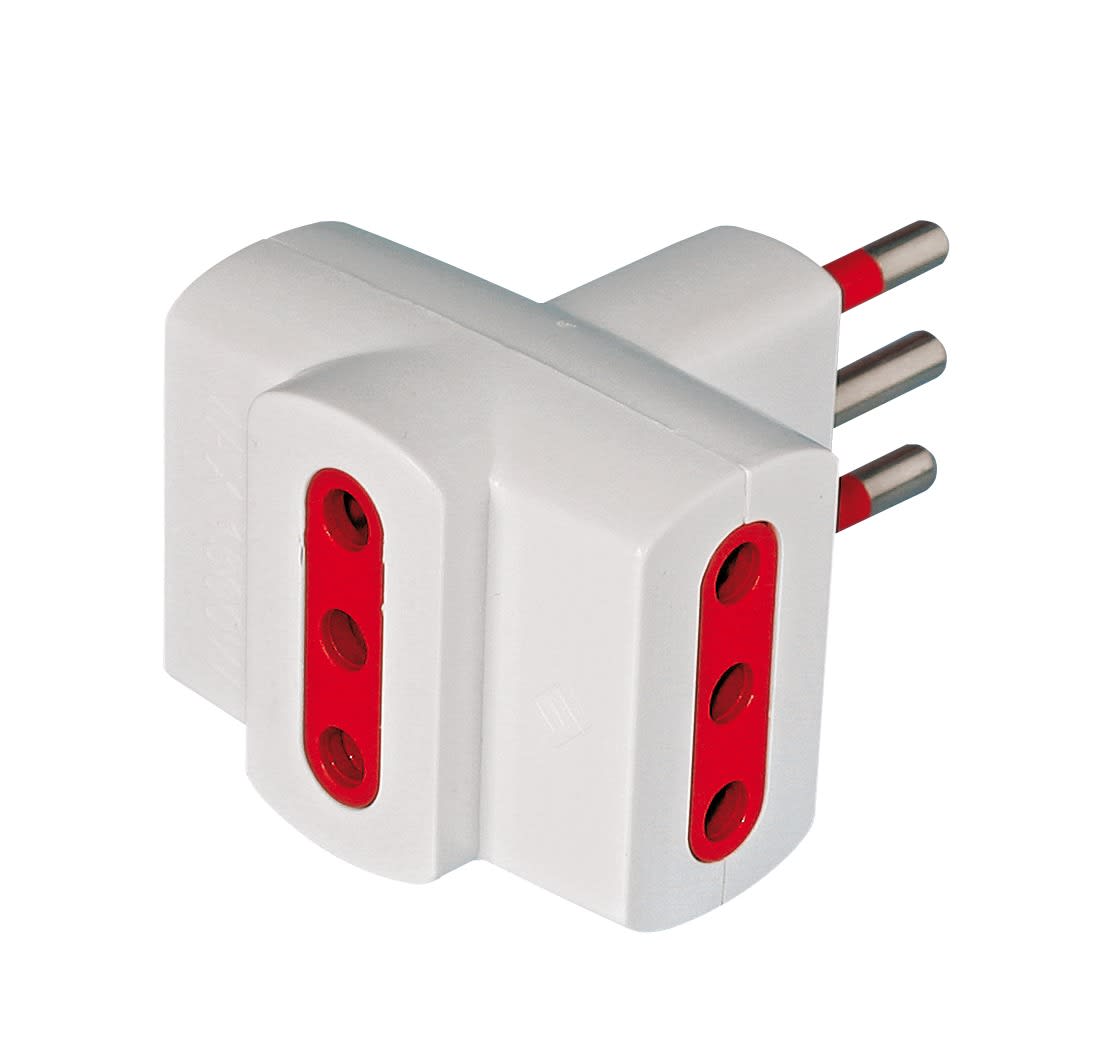 ARTELETA INTERNATIONAL - ADATT.TRIPLO 2P+T 10A 250V BIANCO