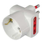 ARTELETA INTERNATIONAL - ADATT.TRIPLO 2P+T 10A+SCHUKO BIANCO