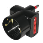 ARTELETA INTERNATIONAL - ADATT.TRIPLO 2P+T 10A+SCHUKO NERO