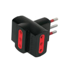 ARTELETA INTERNATIONAL - ADATT.TRIPLO 2P+T 10A 250V NERO