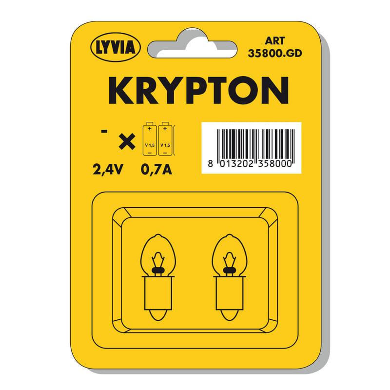 ARTELETA INTERNATIONAL - BLISTER 2 LAMP.KRYPTON 2.4V 35800.GD