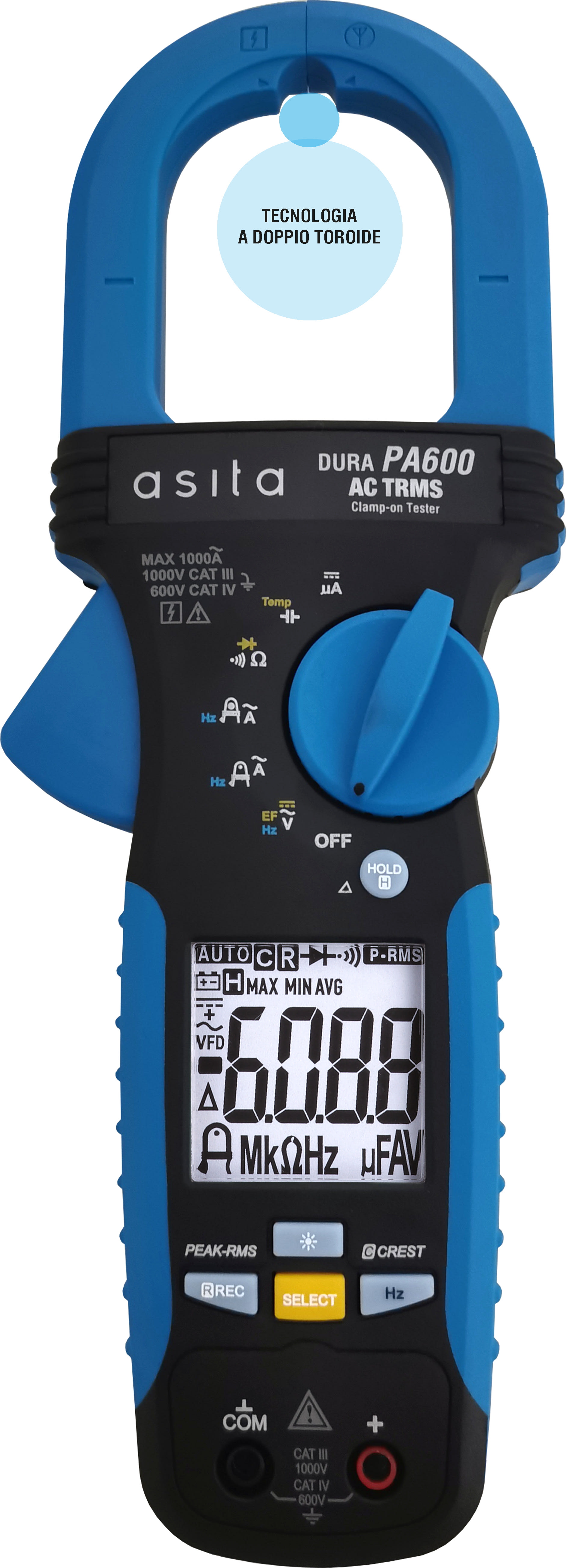 ASITA - PINZA AMPEROMETRICA 1000A AC TRMS DURA