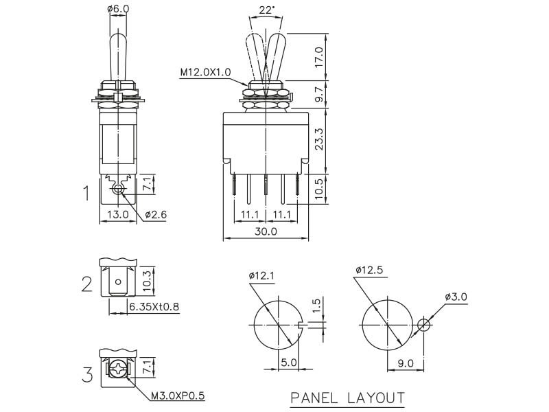 ASITA - INTERRUTTORE BIPOLARE A LEVETTA 16A ON-O 8021