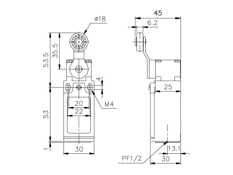ASITA - INTERRUTTORE FINE CORSA TZ9208