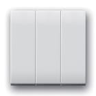 AVE - Triplo deviatore tasti lisci. Domus S44. colore RAL 9010. 1P 20AX non illuminabile finitura lucida 2 Mod.