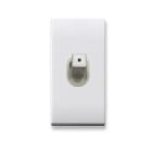 AVE - Pulsante levetta. Domus S44. colore RAL 9010. 1P 10A illuminabile finitura lucida 1 Mod.