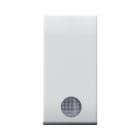 AVE - PULSANTE CON GEMMA LUMINOSA. DOMUS S44. COLORE RAL 9010. NA 1P 10A ILLUMINABILE FINITURA LUCIDA 1 MOD.