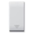 AVE - Pulsante tasto con gemma. Domus S44. colore RAL 9010. N.A. 2P 10A illuminabile finitura lucida 1 Mod.