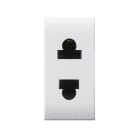 AVE - Presa euroamericana. Domus S44. colore RAL 9010. 2P 16A 250V finitura lucida 1 Mod.
