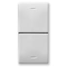 AVE - Doppio pulsante. Domus S44. colore RAL 9010. 1P NA+1P NA 10A 250v finitura lucida 1 Mod.