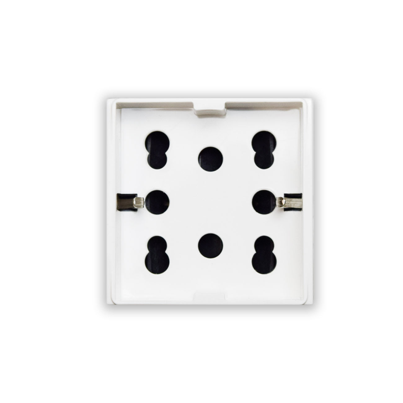 AVE - Presa multistandard. Domus S44. colore RAL 9010. 16A 2P+T 250V  finitura lucida  2 Mod.