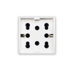 AVE - Presa multistandard. Domus S44. colore RAL 9010. 16A 2P+T 250V finitura lucida 2 Mod.