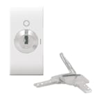 AVE - Pulsante a chiave. Domus S44. colore RAL 9010. 2P 10AX 250V finitura lucida 1 Mod.