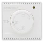 AVE - Termostato elettronico con manopola. Domus S44. colore RAL 9010. 230V NA+NC 5A finitura lucida 2 Mod.