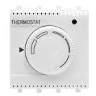 AVE - Termostato elettronico con manopola. Domus S44. colore RAL 9010. 230V NA+NC 5A finitura lucida 2 Mod.