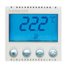 AVE - Termostato elettronico con display. Domus S44. colore RAL 9010. 230V NA+NC 2A finitura lucida 2 Mod.