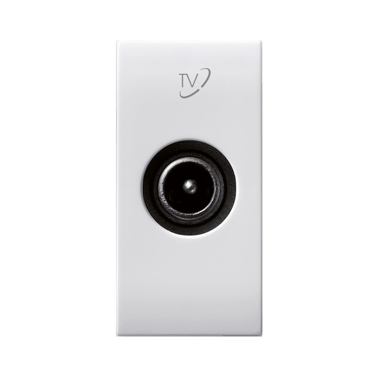 AVE - Presa TV/SAT maschio morsetto a vite. Domus S44. colore RAL 9010  attenuazione 10dB  finitura lucida  1 Mod.