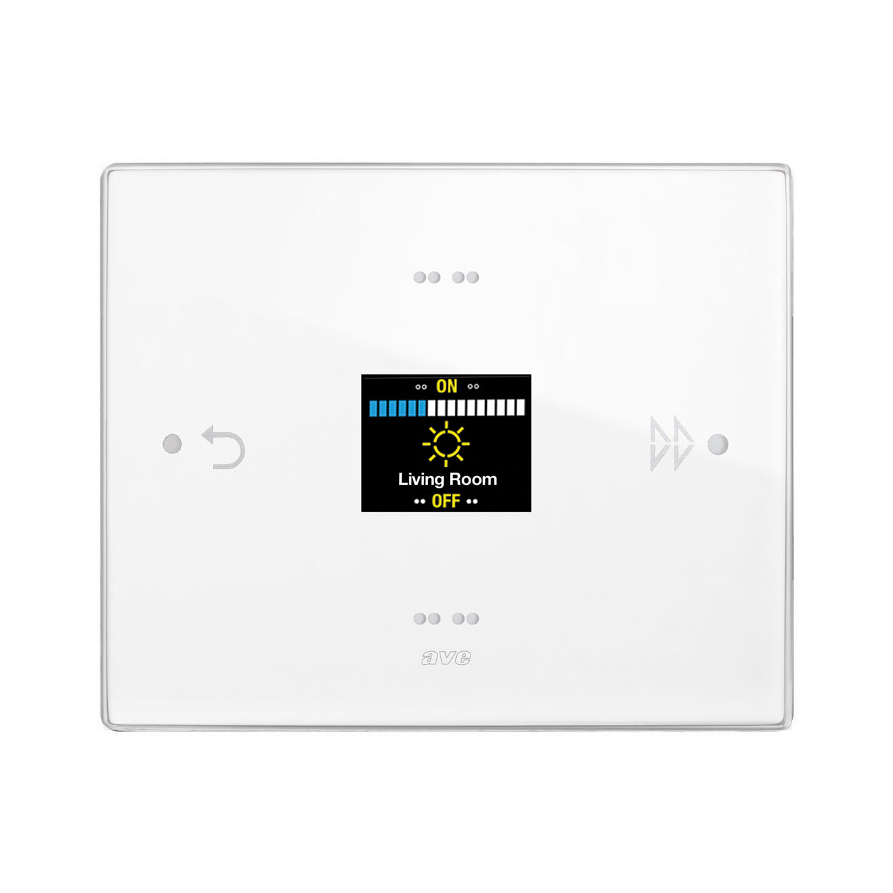 AVE - RoomController multifunzione  KNX  Vetro bianco  Domus  3 Mod. S44