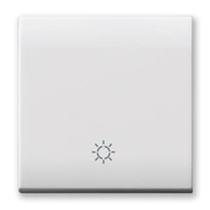 AVE - Tasto simbolo Lampada Domus S44. colore RAL 9010  finitura lucida  2 Mod.