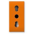AVE - Presa bipasso Arancione S44. 2P+T 10/16A 250V finitura lucida 1 Mod.