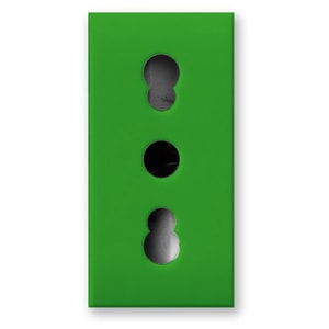 AVE - Presa bipasso Verde S44. 2P+T 10/16A 250V  finitura lucida  1 Mod.