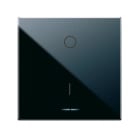 AVE - Interruttore tasto largo con gemma. Life S44. colore Nero. 2P 16AX illuminabile finitura lucida 2 Mod.