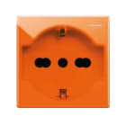 AVE - Presa schuko bipasso. S44. colore arancio. 2P+T 16A 250V finitura lucida 2 Mod.