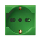 AVE - Presa schuko bipasso . S44. colore verde. 2P+T 16A 250V finitura lucida 2 Mod.