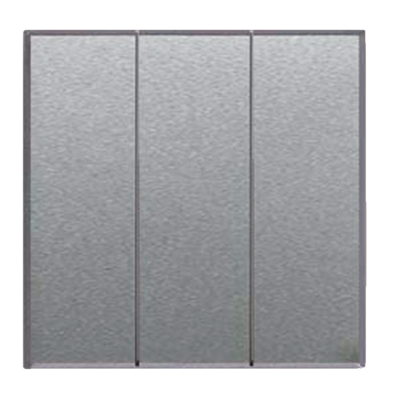 AVE - Triplo deviatore tasti lisci. Allumia S44. colore Grigio Tech. 1P 10AX non illuminabile finitura lucida 2 Mod.