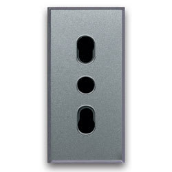 AVE - presa bipasso 2p+t 10/16a alluminio 1 modulo compatta e versatile per impianti elettrici